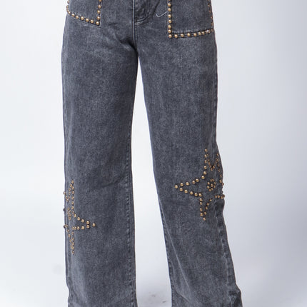 Pantalón de mezclilla con estoperol.